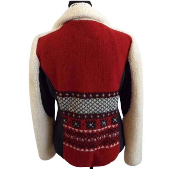 Upcountry by Du Monde Aztec Print Long Sleeve Full Zip Fleece Jacket Size Small - Picture 2 of 6